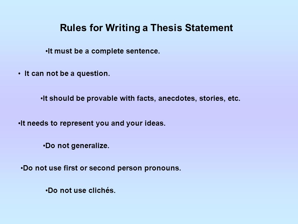 Ten Rules of Writing